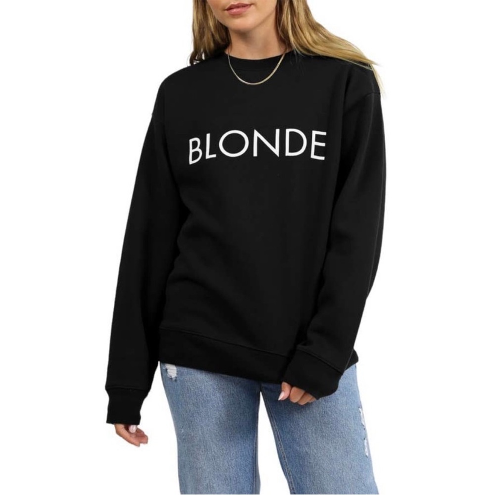 Brunette The Label "BLONDE" Classic Crew
Neck Sweatshirt L/XL